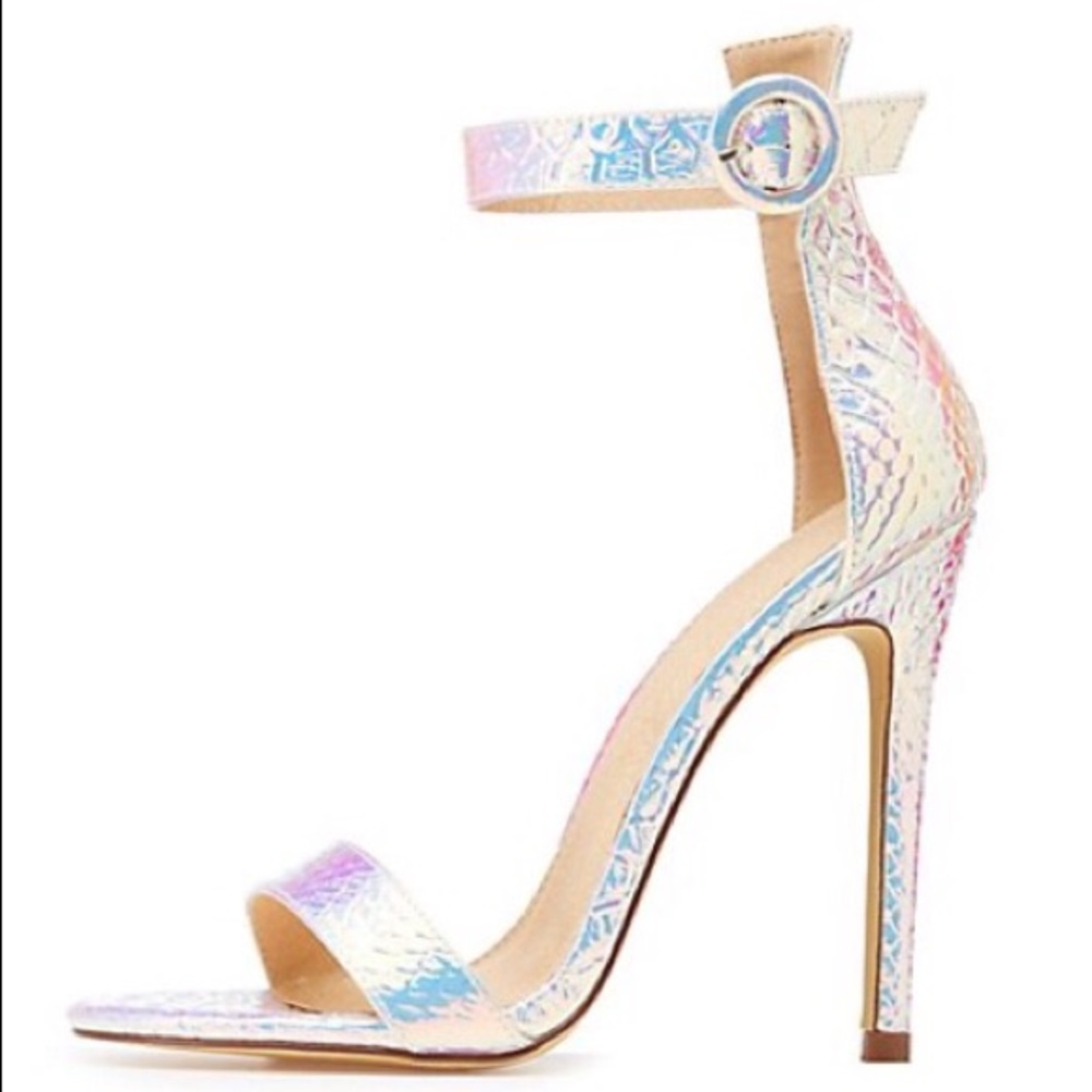 Two-piece iridescent heels by Charlotte Russe!